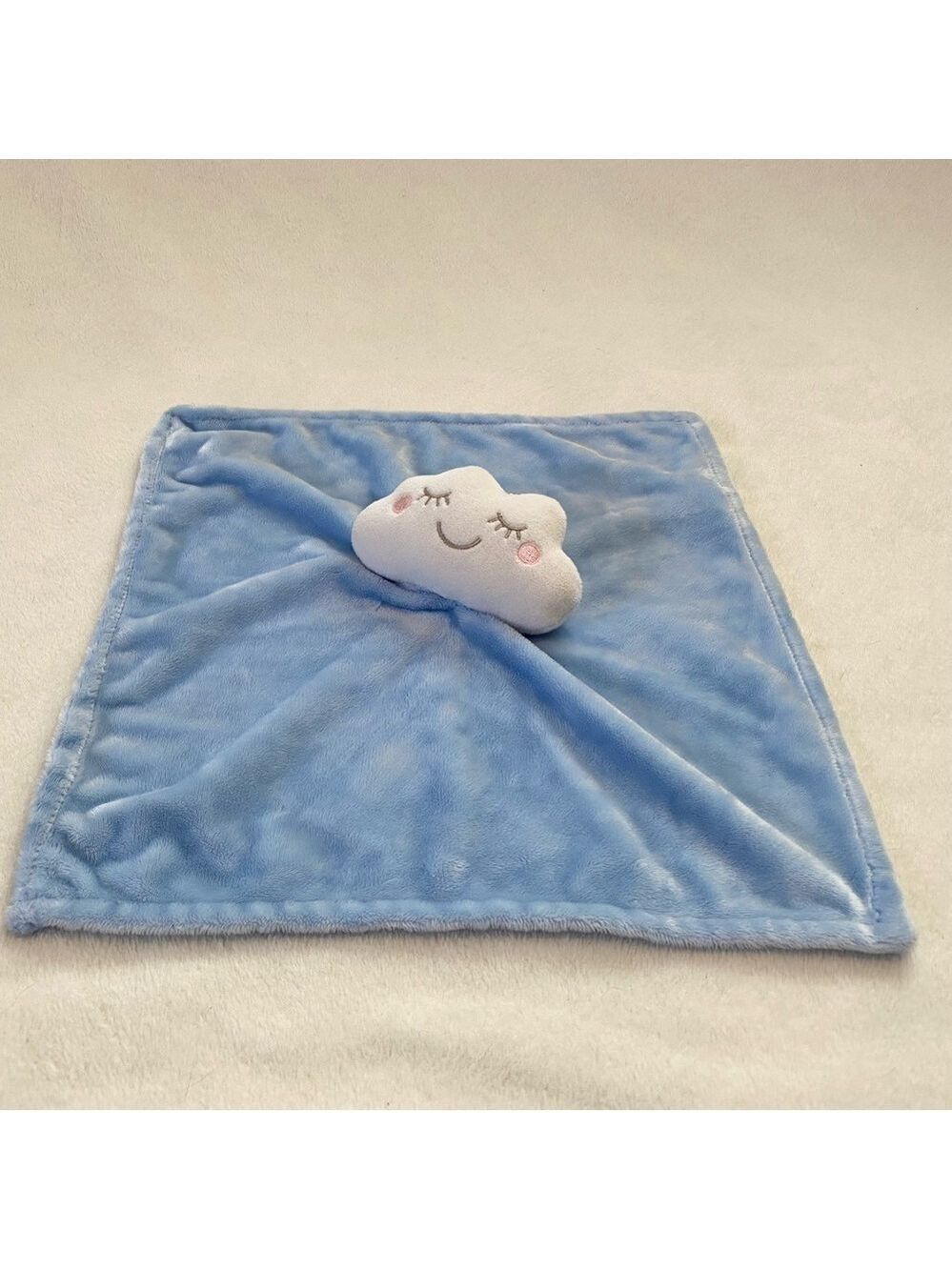 George Cloud Lovey Blue White Baby Security Blanket Plush Walmart Toy 12” Boy